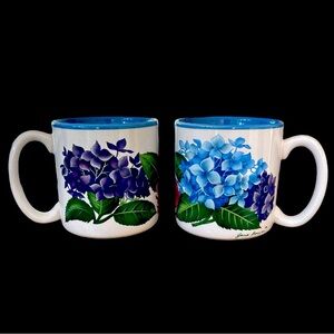 Jane Bowen Hydrangea Coffee/Tea
Mug by Flowers Inc Balloons 1991 12 oz Set of 2